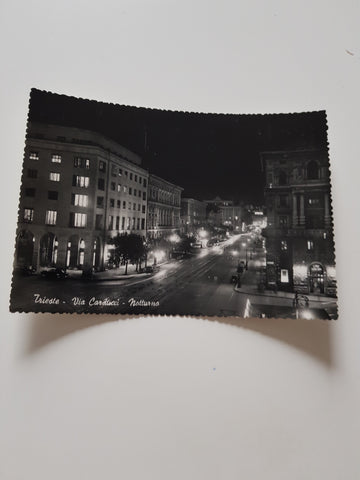 AK Trieste - Via Carducci Notturno.