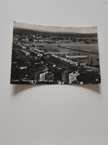 AK Trieste Panorama del Porto dal Faro.