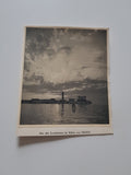 Klebebild (?) Der Alte Leuchtturm im Hafen von Triest.