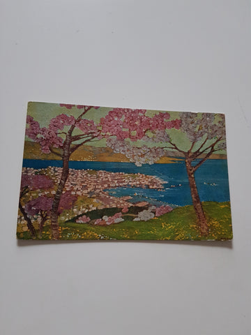AK Visione di Trieste in primavera dal colle di Triestenico. Glauco Cambon.