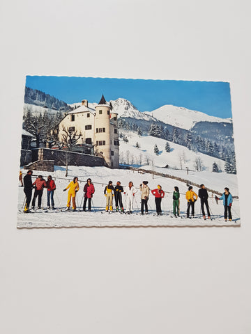 AK Bad Hofgastein. Skiübungswiese beim Weitmoser-Schlößl.