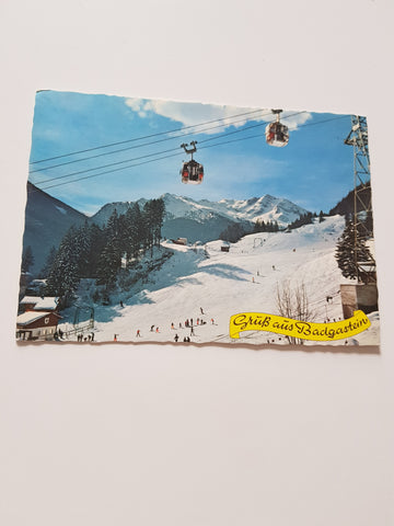 AK Gruß aus Badgastein. Übungswiese an der Talstation.