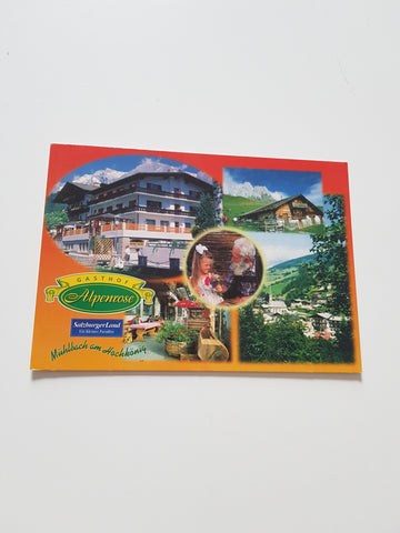 AK Mühlbach am Hochkönig 151. Gasthof Alpenrose. Familie Mayr.