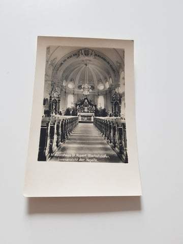 AK Missionshaus St. Rupert Bischofshofen. Innenansicht der Kapelle. (1950)
