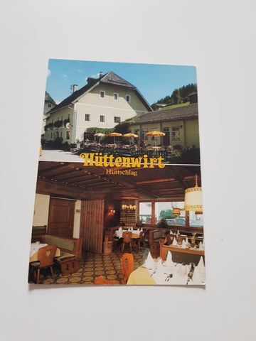 AK Hüttschlag. Hüttenwirt Gasthof Pension Lederer. Josef und Anna Lederer.