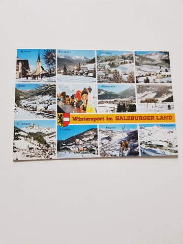 AK Wintersport im Salzburger Land.
