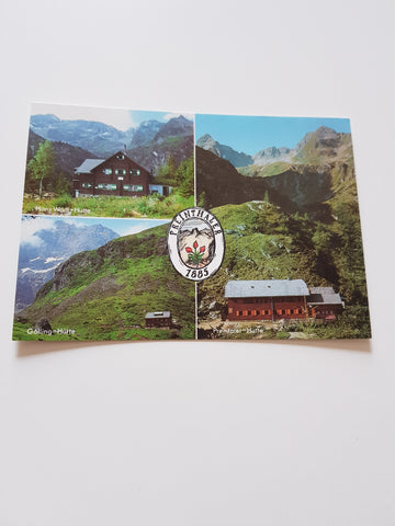 AK 100 Jahre Alp. Ges. Preintaler 1885-1985. Hans-Wödl-Hütte. Golling-Hütte. Preintaler-Hütte.