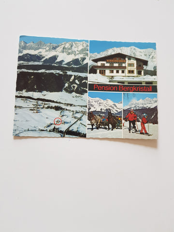 AK Rohrmoos 150. Pension Bergkristall. Familie R. u. I. Reiter.