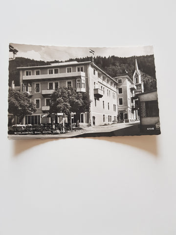 AK Schladming. Hotel Grogger Neue Post. (1957)