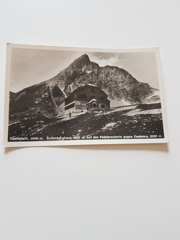 AK Guttenberghaus auf der Feisterscharte gegen Eselstein. Dachstein.