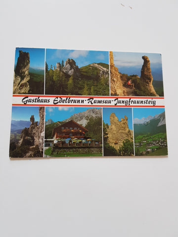 AK Gasthaus Edelbrunn Ramsau Jungfraunsteig.