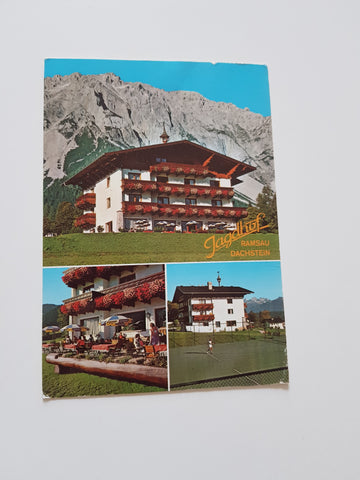 AK Ramsau am Dachstein 85. Hotel Restaurant Jagdhof. Bes. R. u. I. Walcher.