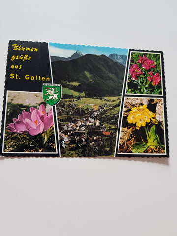 AK Blumengrüße aus St. Gallen.