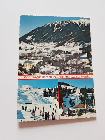 AK Wintergrüße aus Donnersbachwald.