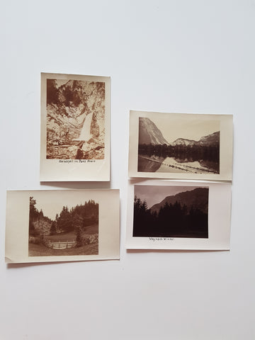 4 alte Fotos Salzafall im Pass Stein; Weg nach Winkel....
