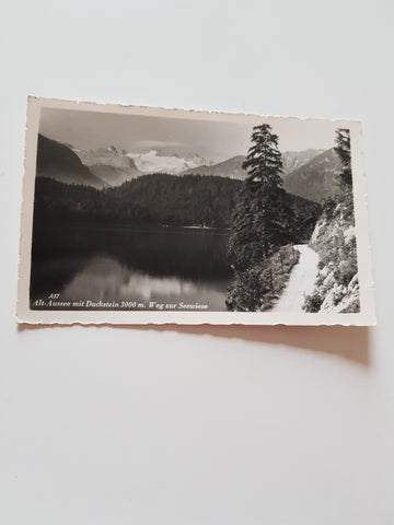 AK Alt-Aussee mit Dachstein. Weg zur Seewiese.