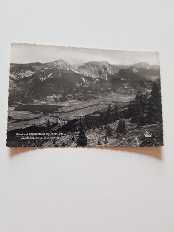 AK Blick v. d. Krummholzhütte geg. Stoderzinken u. Grimming.