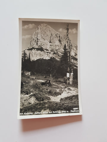 AK Am Kaibling. Hatterl Blick auf Kaibling Gesäuse. (1936)