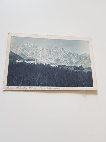 AK Gesäuse. Frauenberg a. Enns mit den Hallermauern. (1922)