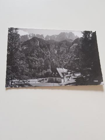 AK Gasthof zur Bachbrücke Post Johnsbach im Gesäuse. (1963)