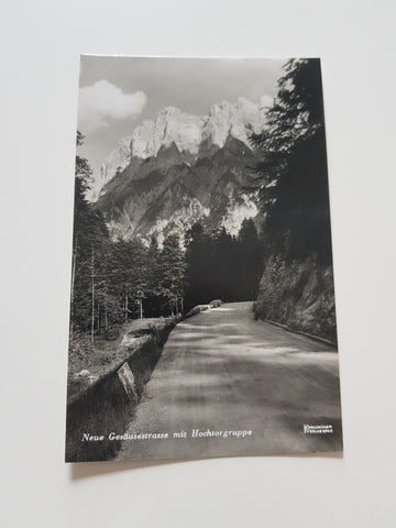 AK Neue Gesäusestrasse mit Hochtorgruppe. (1937)