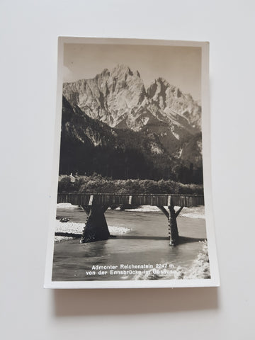 AK Admonter Reichenstein von der Ennsbrücke im Gesäuse. (1930)