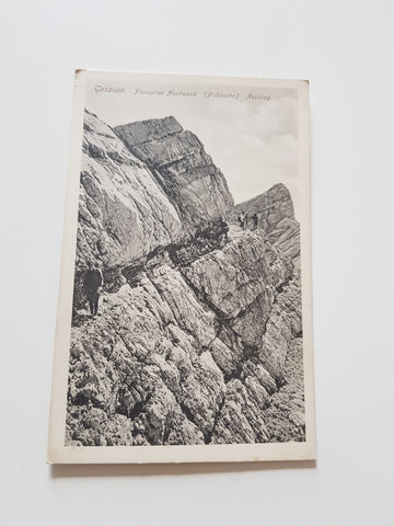 AK Gesäuse. Planspitze Nordwand. (Pichlroute) Ausstieg. (1914)