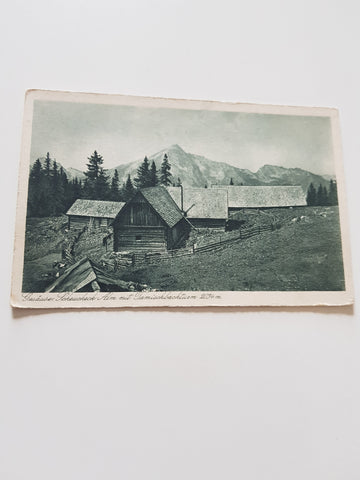 AK Gesäuse: Scheucheck Alm mit Tamischbachturm.