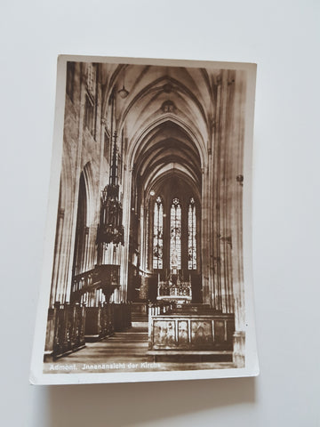 AK Admont. Innenansicht der Kirche. (1929)