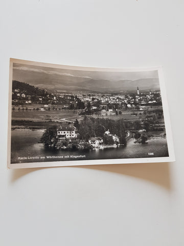 AK Maria Loretto am Wörthersee mit Klagenfurt.