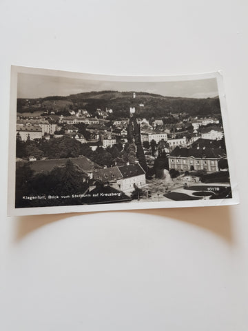 AK Klagenfurt, Blick vom Stadtturm auf Kreuzbergl.