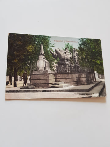 AK Klagenfurt Lindwurmdenkmal.
