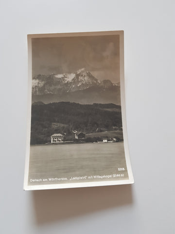 AK Dellach am Wörthersee. Lamplwirt mit Mittagskogel. (1931)