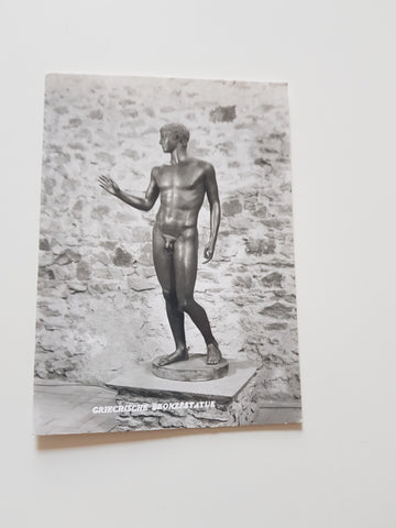 AK Griechische Bronzestatue. Ausgrabung des Landes Kärnten auf dem Magdalensberg.