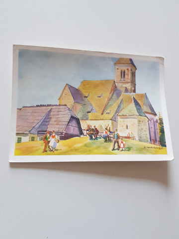 AK Ausgrabungen des Landes Kärnten auf dem Magdalensberg. Spätgotische Kirche und Karner.