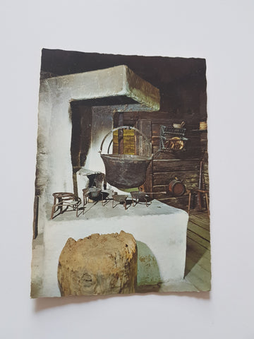 AK Kärntner Freilichtmuseum Maria Saal. Herdstelle im Bodnerhaus. Bauernhaus aus dem Nockgebiet.