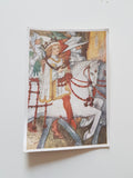 AK Maria Saal. Kollegiatstiftskirche. Aus gotischen Wandgemälden. Zug der Könige: Ausschnitt.