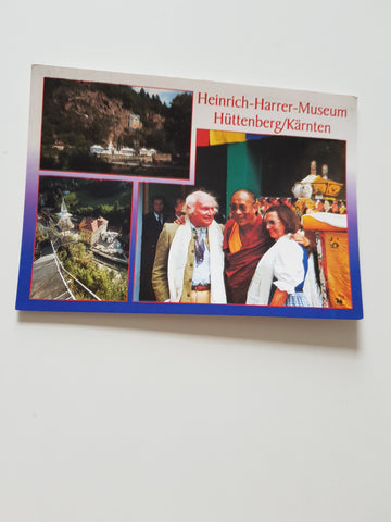 AK Hüttenberg. Heinrich-Harrer-Museum. Besuch S.H. des XIV. Dalai Lama.
