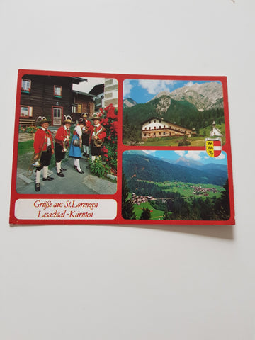 AK Grüße aus St. Lorenzen. Lesachtal.