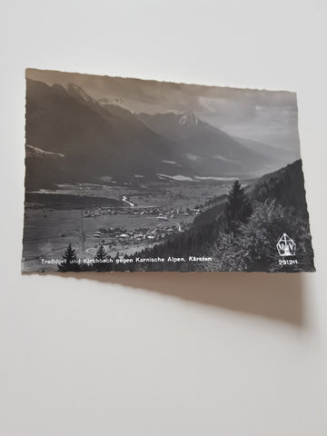 AK Treßdorf und Kirchbach gegen karnische Alpen.