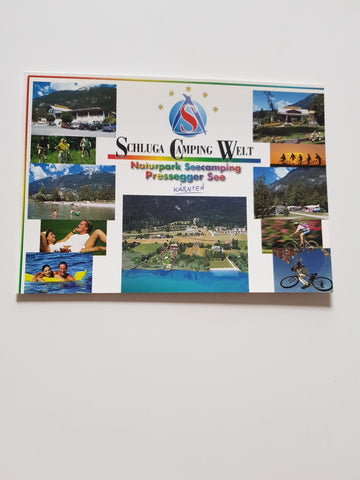 AK Schluga Camping Welt Naturpark Seecamping Pressegger See.