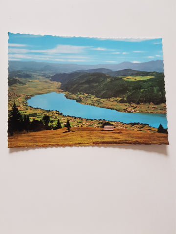 AK Ossiacher See. Blick auf Bodensdorf, Steindorf und Ossiach.