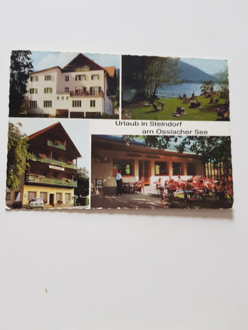 AK Steindorf am Ossiacher See. Gasthof Pension Laggner. Annemarie und Willibald Fischer.