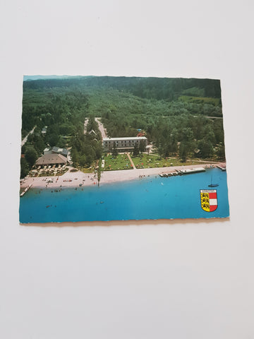 AK Faakersee. Sandbank mit Hotel Fürst.