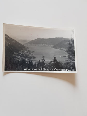 AK Blick vom Oswaldiberg a. d. Ossiacher See.