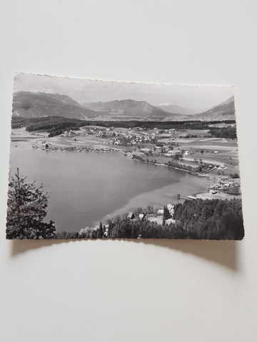 AK Faakersee mit Drobbolach und Villacher Alpe.