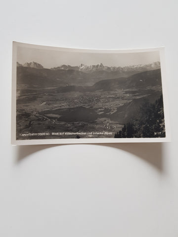 AK Kanzelbahn. Blick auf Villacherbecken und Julische Alpen.