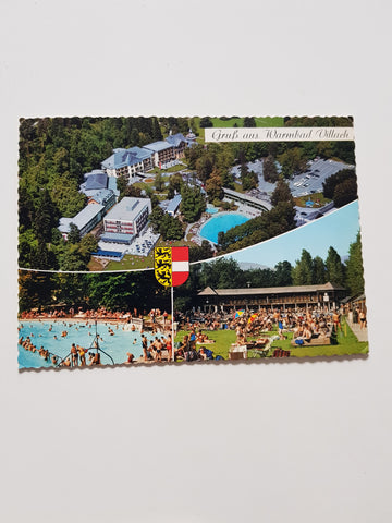 AK Warmbad Villach. Kurhotels und Freibad.