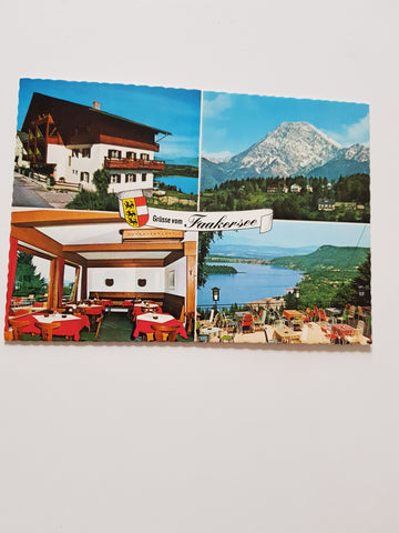 AK Oberaichwald 70. Terrassencafe Pension Restaurant St. u. R. Moser.