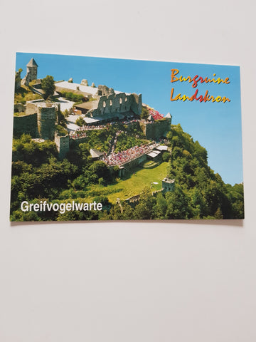 AK Burgruine Landskron. Greifvogelwarte.